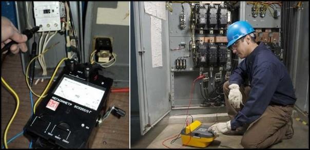 Измерения мегаомметром