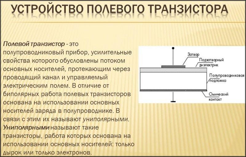 устройство полевого транзистора
