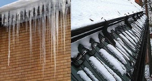 Снег на греющем кабеле