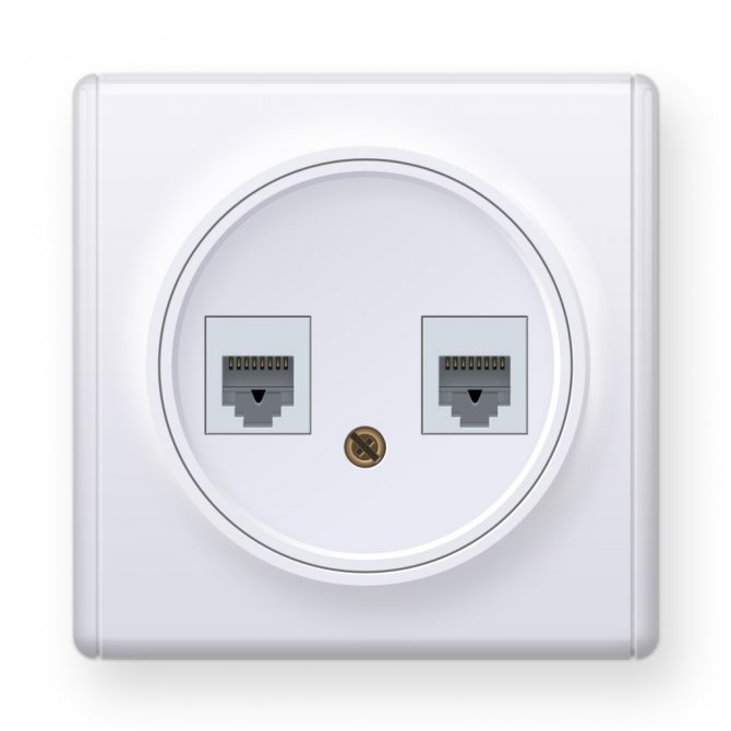 Двойная интернет-розетка RJ45 категории 5е Florence