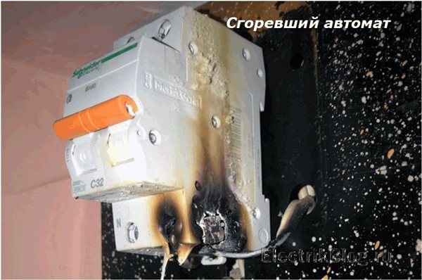 Сгоревший автомат