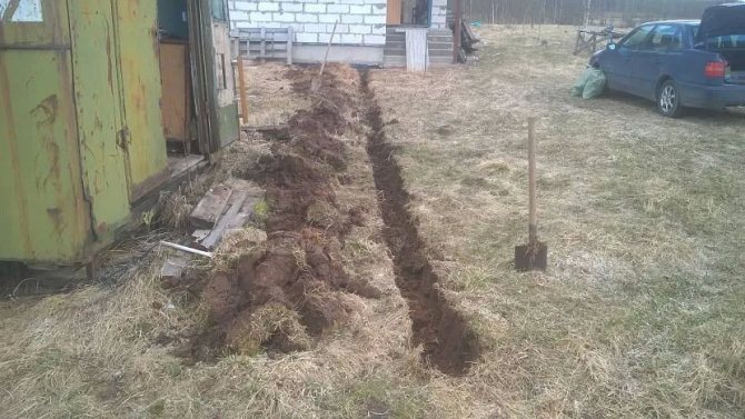 Участок перед закапыванием
