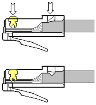 Подключение штекера rj45