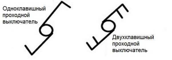 Условное обозначение переключателей освещения